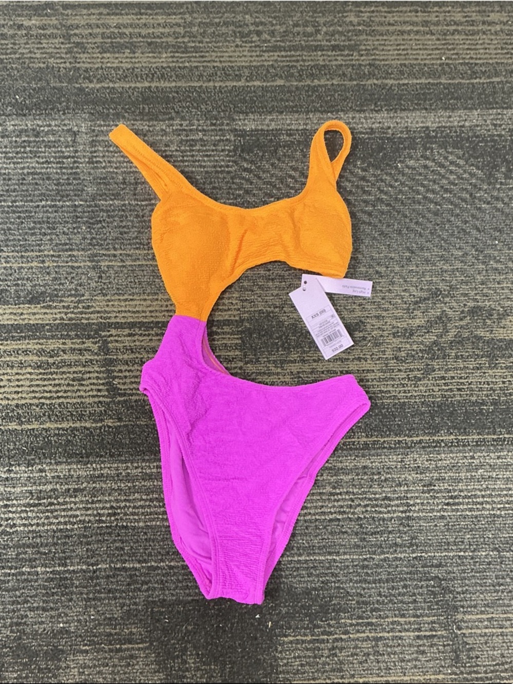 wild fable Two-Tone One-Piece Swimsuit in Orange and Pink